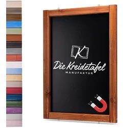 Die Kreidetafel Manufaktur Magnetische Kreidetafel - Magnettafel mit Holzrahmen / Teak 60x90cm