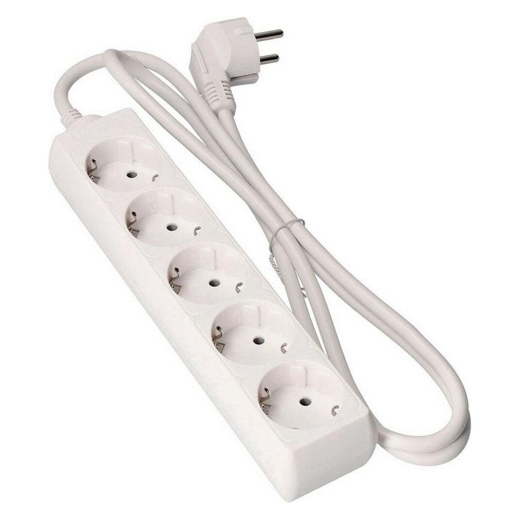 EDM Steckdosenleiste mit 5 Steckdosen ohne Schalter 41005 Schuko (1,5 m) (5x, CEE 7/3, 1.50 m) (45265595)