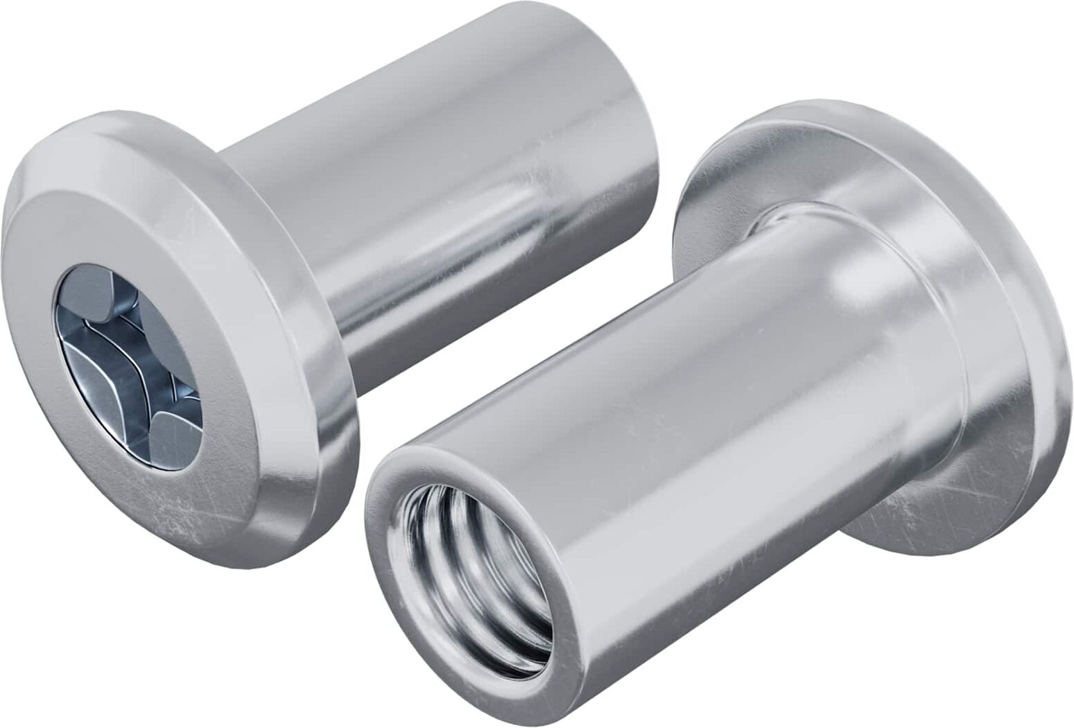 vidaXL Ecrou de verrouillage 2 pc Argenté M6 x 15 mm Acier