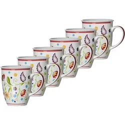 KAFFEEBECHER Shanti bunt 320 ml 6er Set