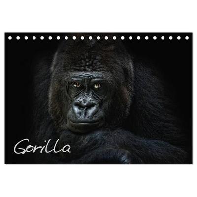 Gorilla (Tischkalender 2027 DIN A5 quer), CALVENDO Monatskalender