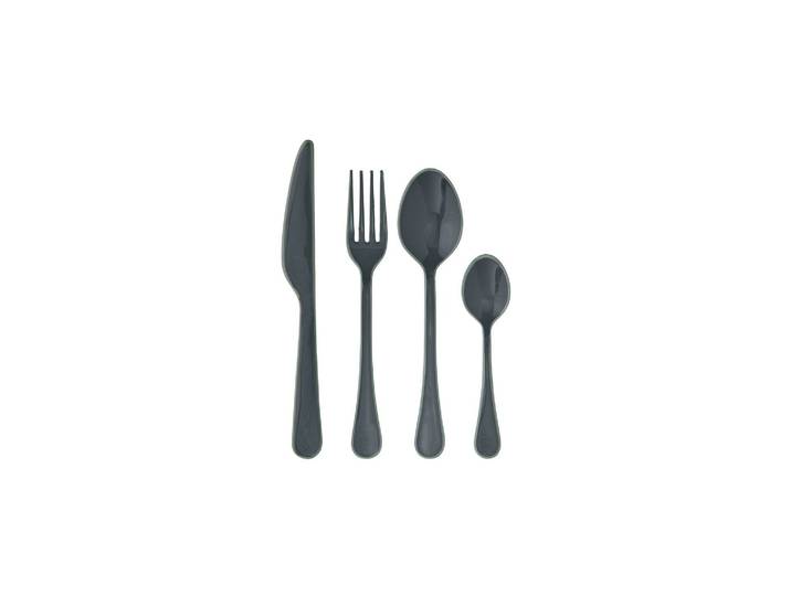 Couverts en inox et émail anthracite Enamel