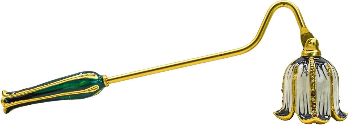 Gouden Kaars Snuffer met Lange Handgreep - 14,5 cm