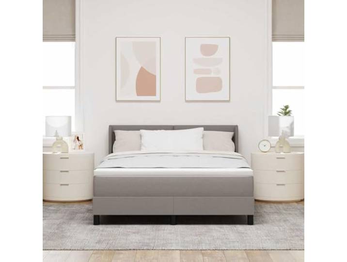 KTHLBRH Boxspringbett 140 x 200 cm mit Kissen Modernes Design, eleganter Stoff, gepflegtes Kopfteil, Stützmatratze