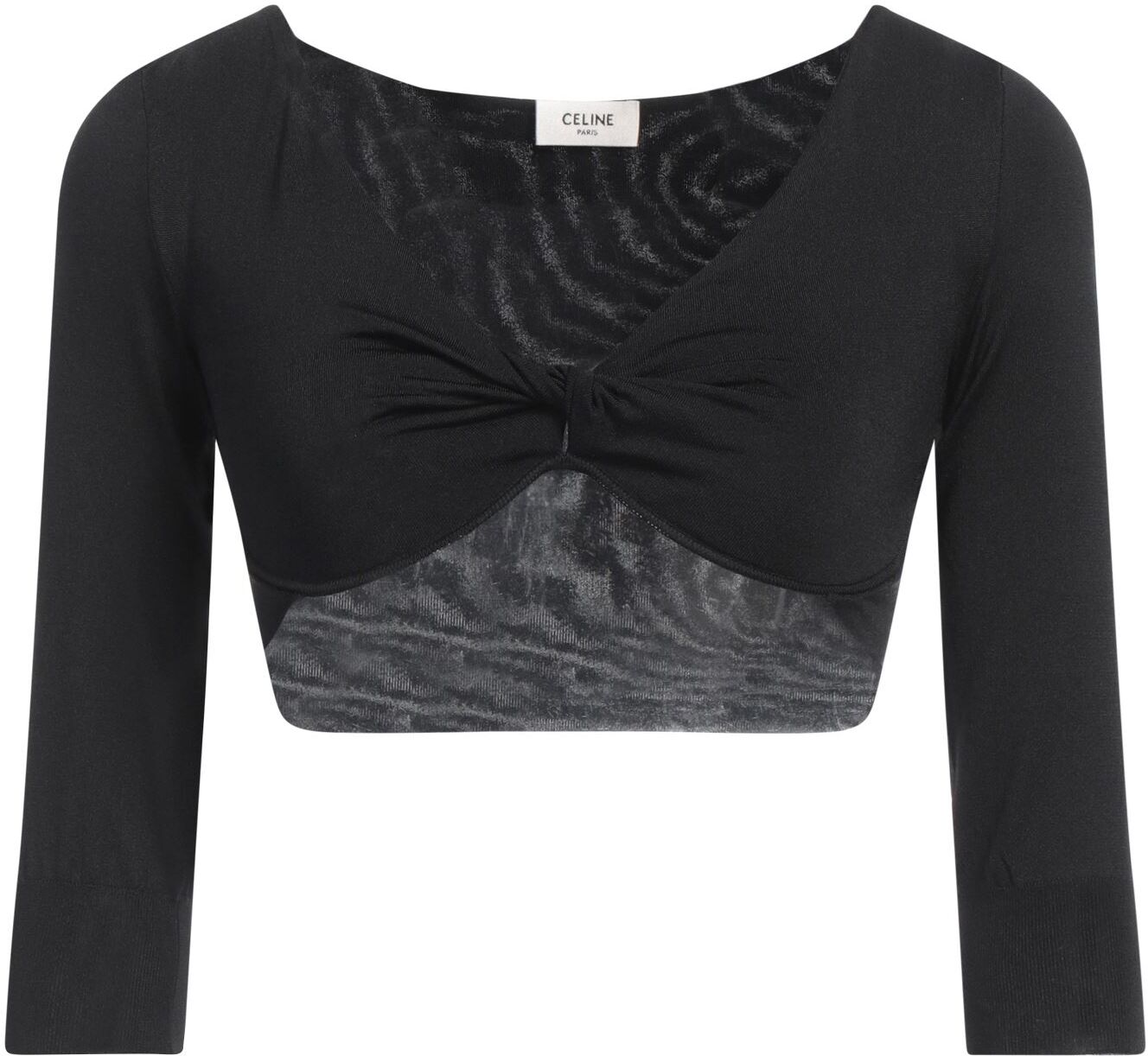 Celine Top Mujer Negro XS Mujer