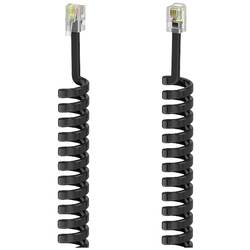 Hama Telefon (analog) Anschlusskabel [1x RJ10-Stecker 4p4c - 1x RJ10-Stecker 4p4c] 3 m Schwarz 00201151