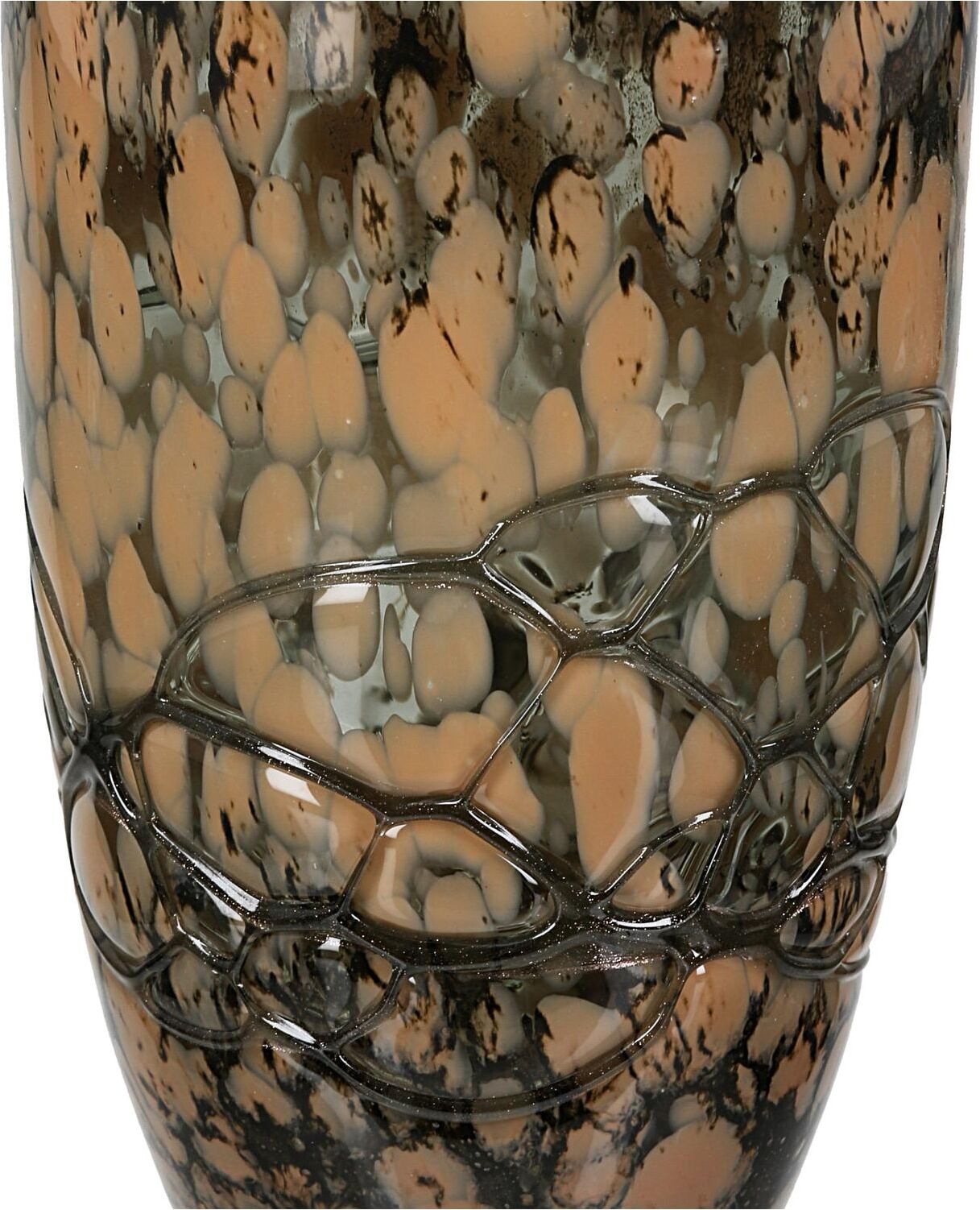 Tischvase GILDE "Glass Art, Vase, "Mountain", Glas, braun", braun, B:13cm H:26cm T:13cm Ø:13cm, Glas, Vasen, Tischvase, Vase Mountain Dekovase Tischdekoration Blumendeko Gefäss braun B/H/T: 13cm x 26cm x 13cm Ø 13cm