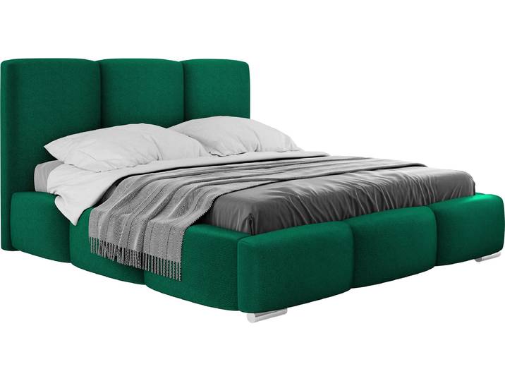MIRJAN24 Polsterbett Olweria, Ehebett mit Bettkasten, Leistenlattenrost aus Laubholz, Schlafzimmer (Farbe: Kronos 19, Größe: 140x200 cm)