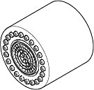 Dornbracht Brausekopf 90120802000-08 32 x 26 x 26_platin