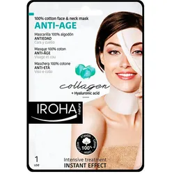 Iroha Nature Anti Age Cotton Face And Neck Mask Collagen 1 Einheit
