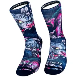MALDITA BUENA SUERTE Socken Tiger Snake | rot M | 39-40
