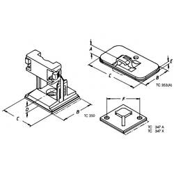HELU TC 347 A Befestigungssockel selbstklebend 93001-1000 hitzestabil Transparent 1000 St.