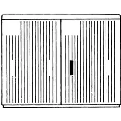 ABB EH3C93D1 Schrank AP Gr.3 1125x1445x320 EH3, profiliert mit Doppelschließung IP44, IK10