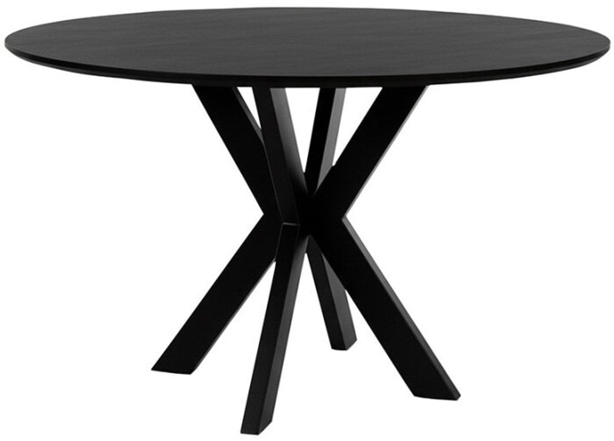 MySons Eettafel Tokio Rond Acacia Smooth Ø120 cm - Zwart
