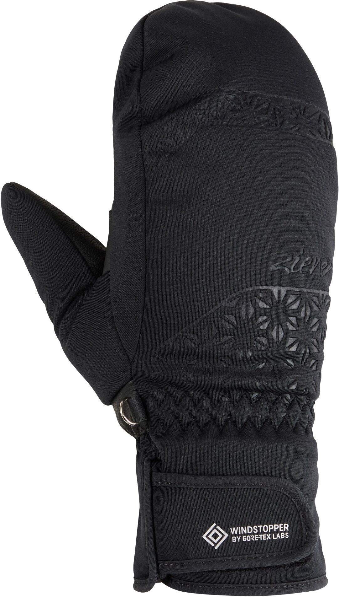 Fäustlinge ZIENER "113016", Damen, Gr. 7, schwarz, Polyester, Handschuhe Fäustlinge