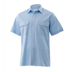 Kümmel Feuerwehr Diensthemd DAVID Ohne Schulterklappen Slim Fit kurzarm hellblau 35/36