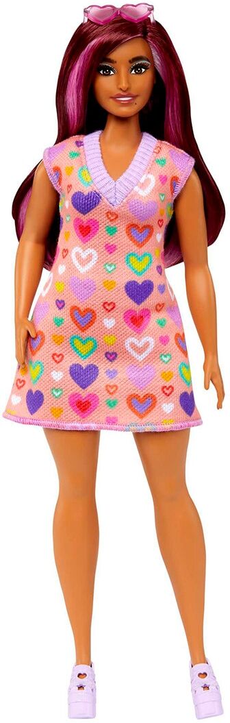 Barbie Muñeca curvy con vestido corazones Fashionista modelos surtidos .