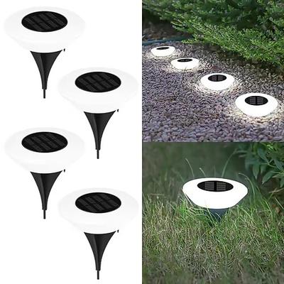 4 stücke solar boden licht solar rasen lichter wasserdicht im freien garten lampe led boden lichter für garten hof einfahrt terrasse rasen dekoration