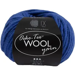 Creativ Company Wolle Oeko-Tex 50 g, Blau, Garn + Wolle, Blau