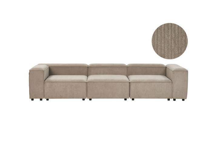 3-SITZER-MODULSOFA Hellbraun Cord Ardal