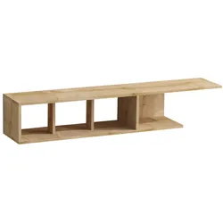 WellHome - Fernsehtisch Spanplatte furniert mit Melamin in Braun 150x26x24cm