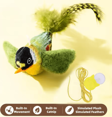 Inspire Curations ChirpPounce Interactive Bird Sound Catnip Toy green 1pc