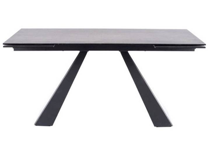 Feldmann-Wohnen Esstisch Salvadore Ceramic, 120-180x80x76cm Marmor grau schwarz ausziehbar