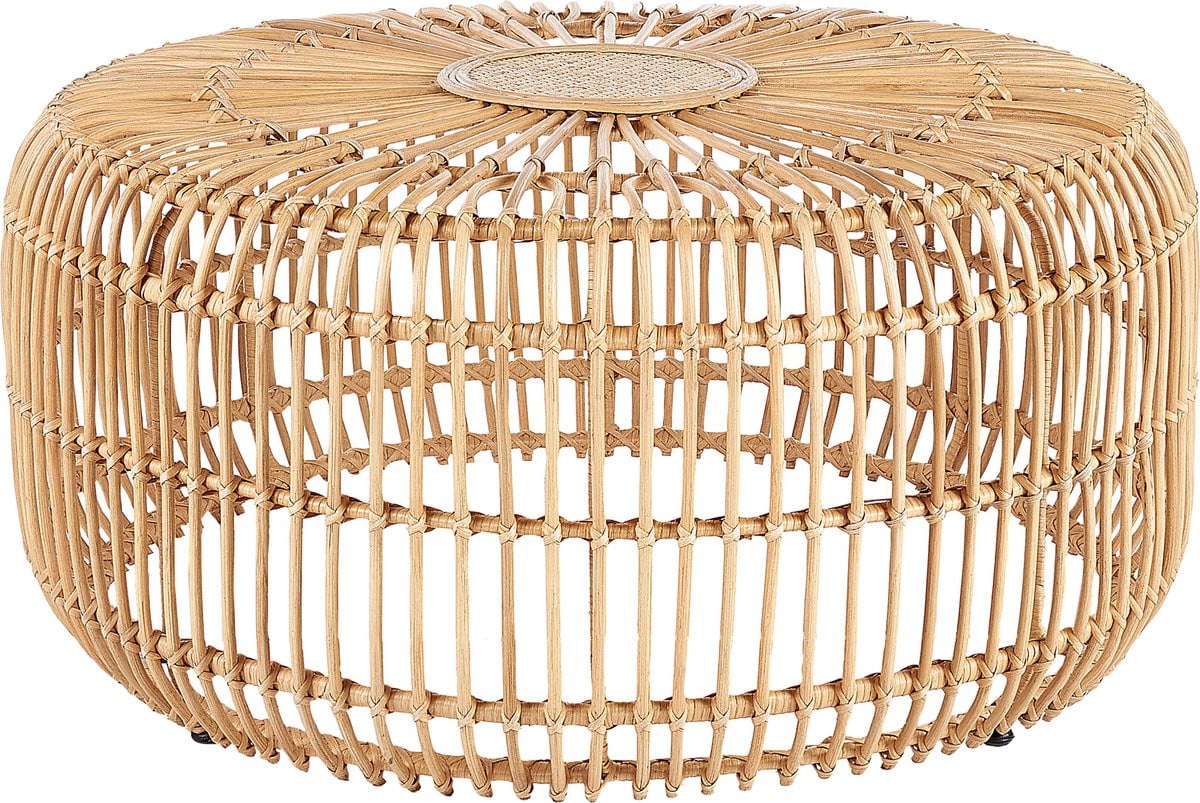 Beliani Salontafel Randazzo - Beige - Rotan