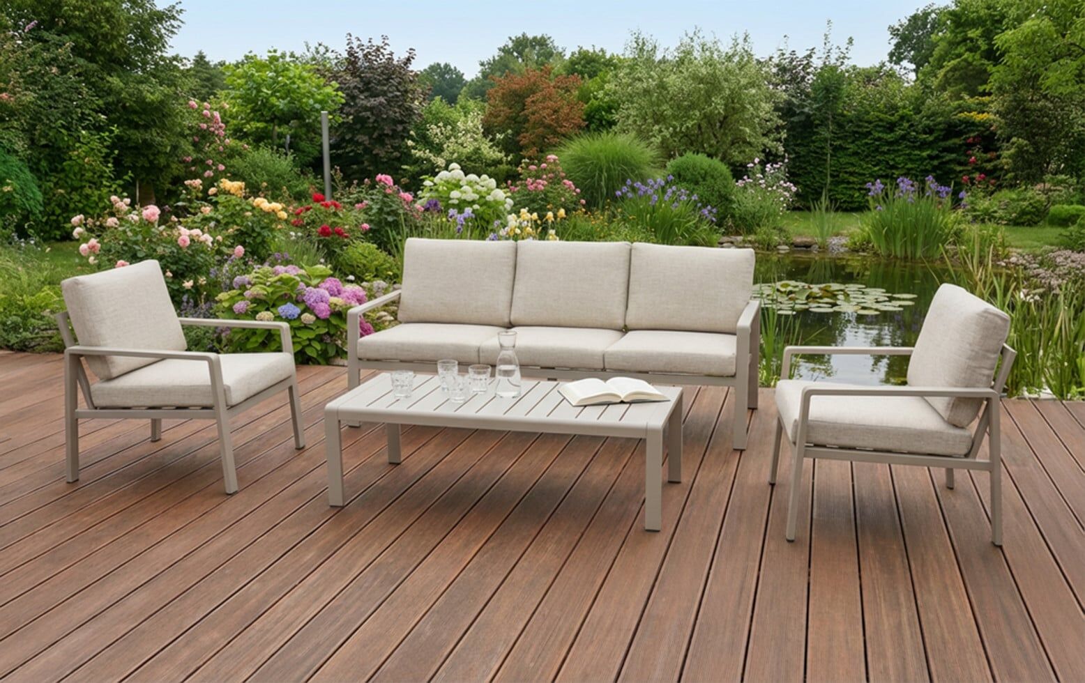 Primaster Gartenmöbel-Set Lucca Aluminium