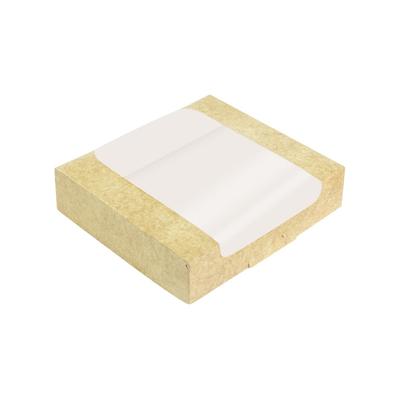 MONOUSO - Quadratische Verpackungen für Bäckereien Kraft 14x14x5cm (200 Stück)