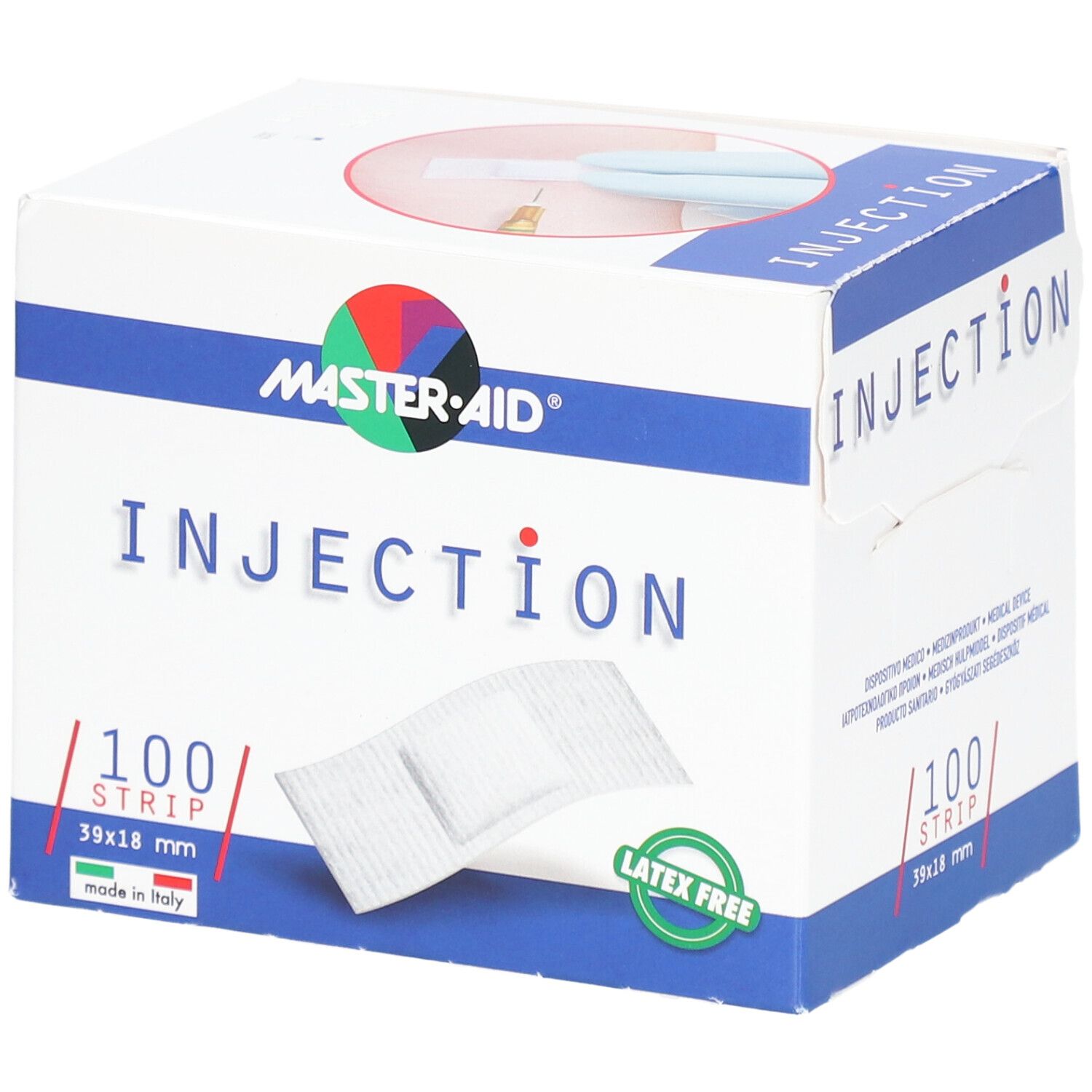 Injection strip weiß 18x39 mm Master Aid 100 St Pflaster