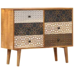 Helloshop26 - Buffet Sideboard Kommode Kleiderschrank Aufbewahrungsmöbel Organizer für Küche Wohnzimmer Lounge mit aufgedrucktem 02_0030087
