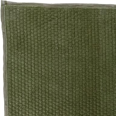 Nadine Velvet Quilt - Sage, King - Ballard Designs