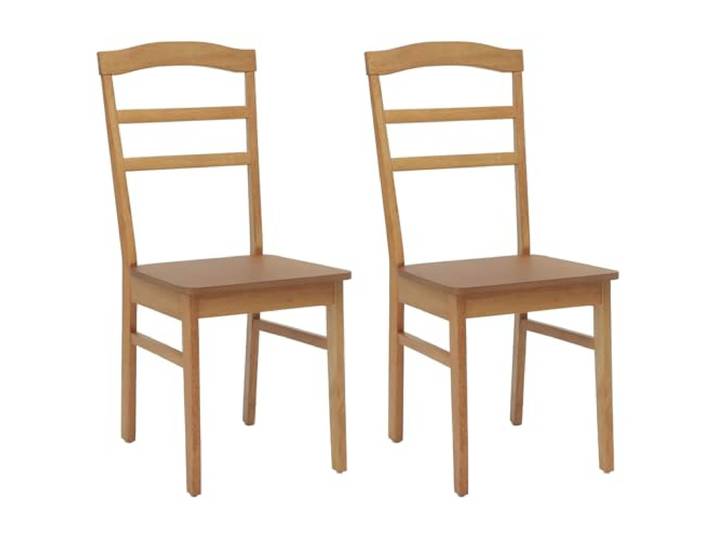 POUFGDR Esszimmerstuhl, 2 Stück, Massivholz, Natur Bequemes Sitzkissen, stabile Rückenlehne, Lack-Finish, Vintage-Stil, für Esszimmer, Küche, Büro