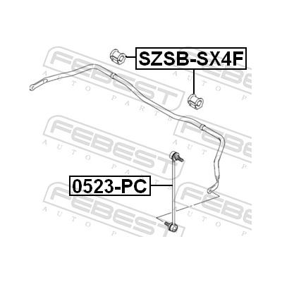 FEBEST Lagerung, Stabilisator szsbsx4f Vorderachse für Suzuki