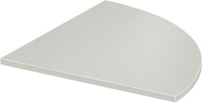 Systemwinkelplatte, 90° gerundet, B 800 x T 800 mm, lichtgrau
