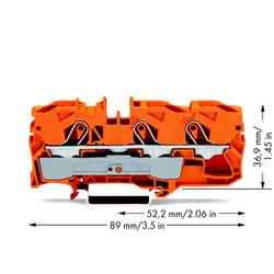 WAGO 2010-1302 Durchgangsklemme 10 mm Zugfeder Orange 25 St.