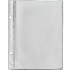 100 Prospekthüllen A6,  mit Lochung, glasklar, Weich-PVC, transparent