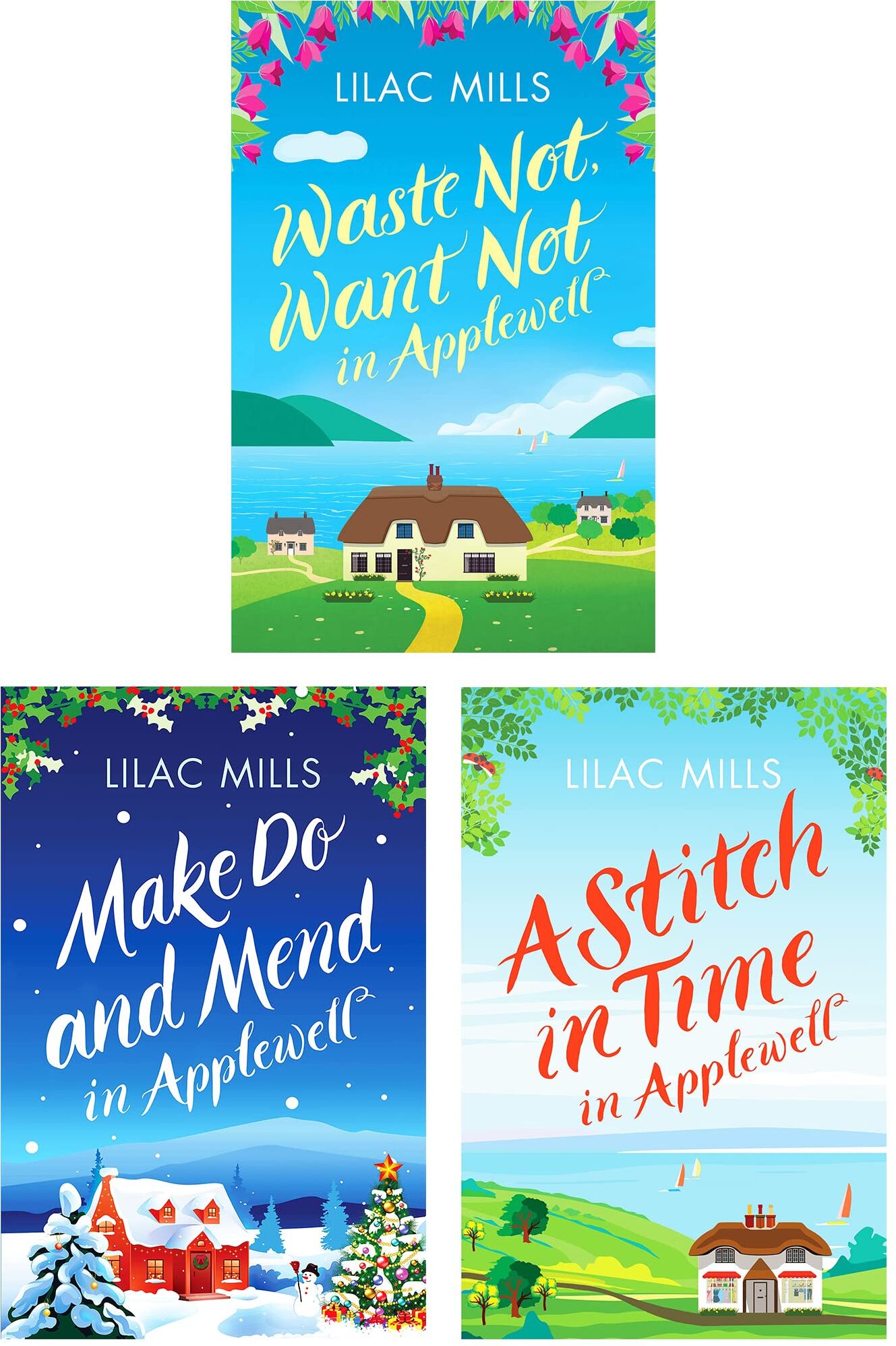 Canelo Ltd. Applewell Village Series 3 Book Collection Set by Lilac Mills – Historical Romance & Heartwarming Saga Collection