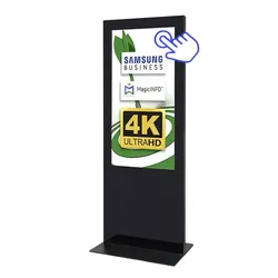 Digitale Infostele SLIM 65" schwarz - einseitig - Samsung  Display mit Touch-Funktion- Digital Signage Display inklusive Mediaplayer