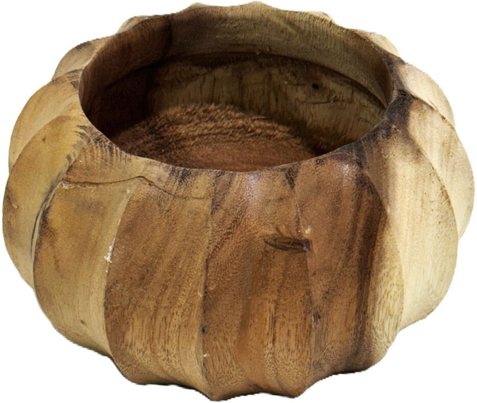 Bloomsbury Market Freya Scalloped Bowl Natural 10cm H x 20cm W x 20cm D