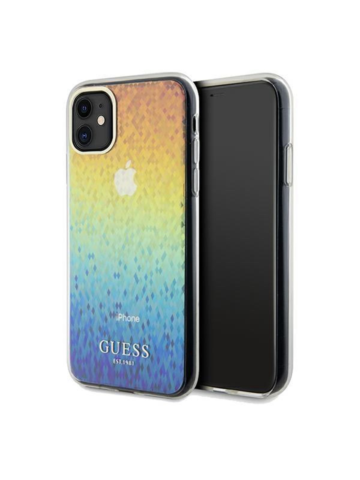 GUESS IML Faceted Mirror Disco Iridescent case for iPhone 11 / Xr - multicolor