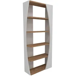 REGAL 5 Regale weiß und atlantische Pinie Dekor H150 cm - Selge