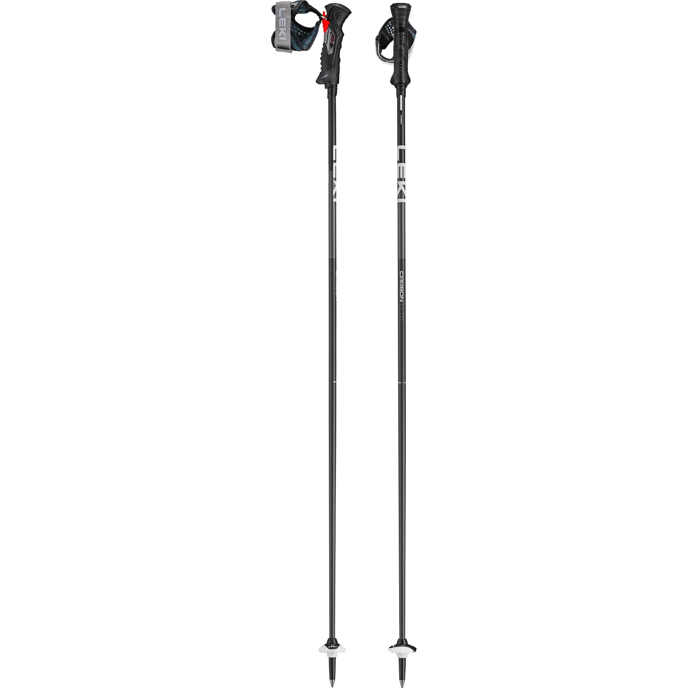 Leki Carbon 14 TR Skistöcke Skistöcke grau Größe 135CM Skifahren