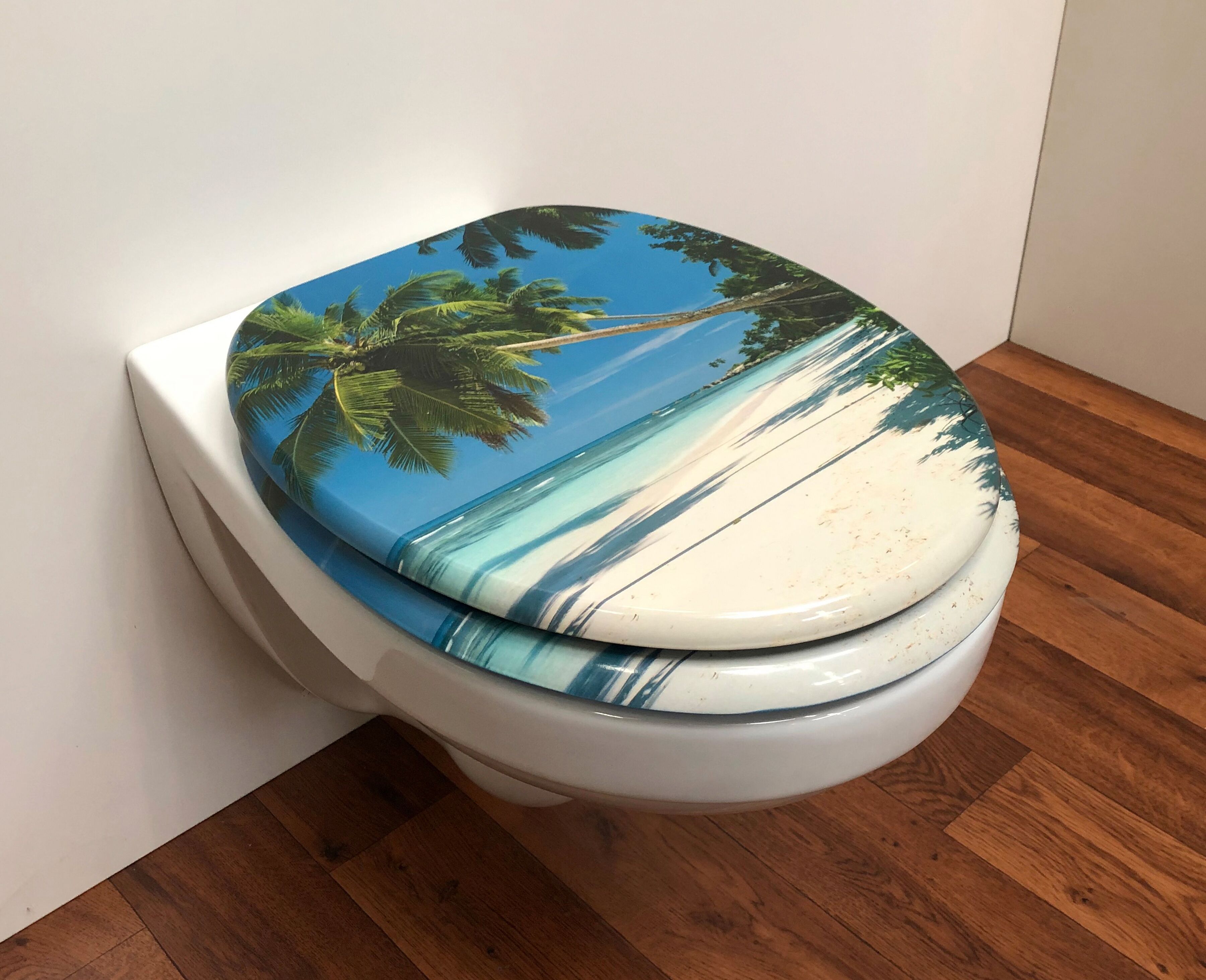 WC-Sitz ADOB "Koh Samui", blau, B:36cm L:44cm, MDF - Mitteldichte Holzfaserplatte, WC-Sitze, WC-Sitz, Topseller