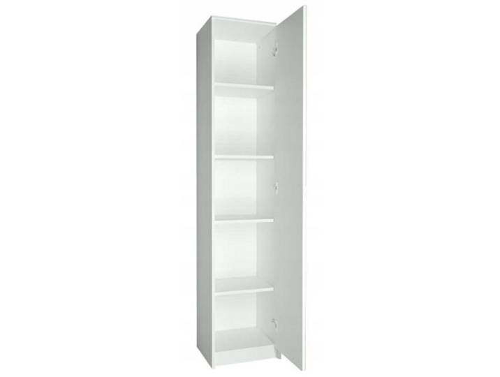 Armoire de Bureau - Meuble de rangement Style contemporain - Blanc - 39x35x180 cm