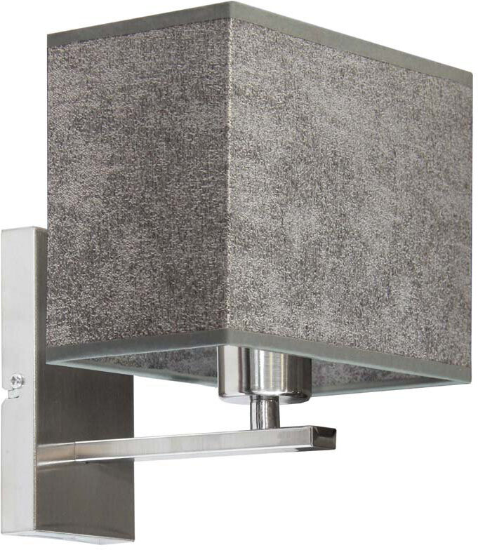 17 Stories Asavira Armed Sconce Brushed Steel/Grey Melange