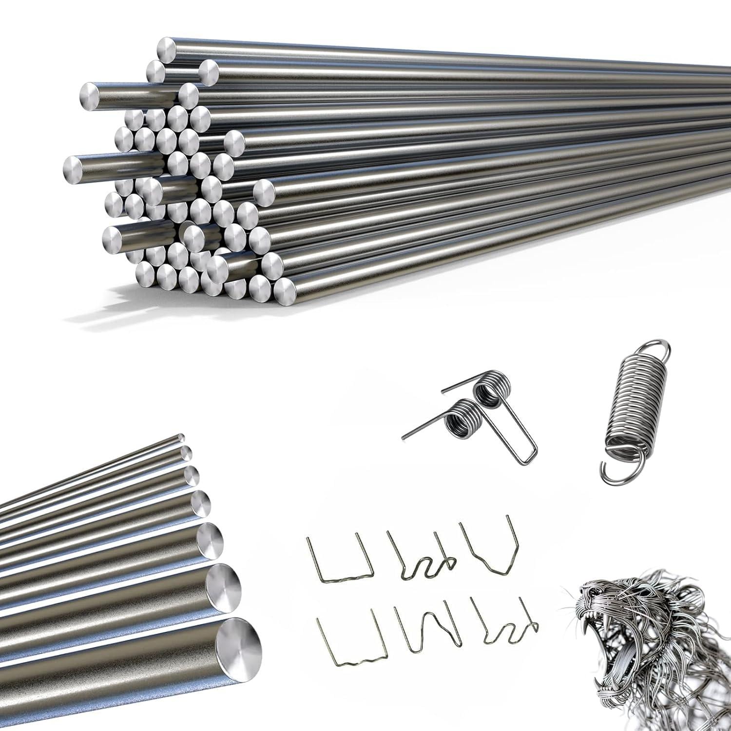 35 stuks RVS Stalen Draad 1 mm x 400 mm voor DIY Klussen, Modelauto's en Vliegtuigen