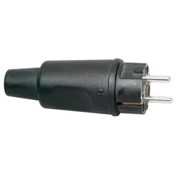 Kopp 179016004 Schuko-Vollgummistecker schwarz