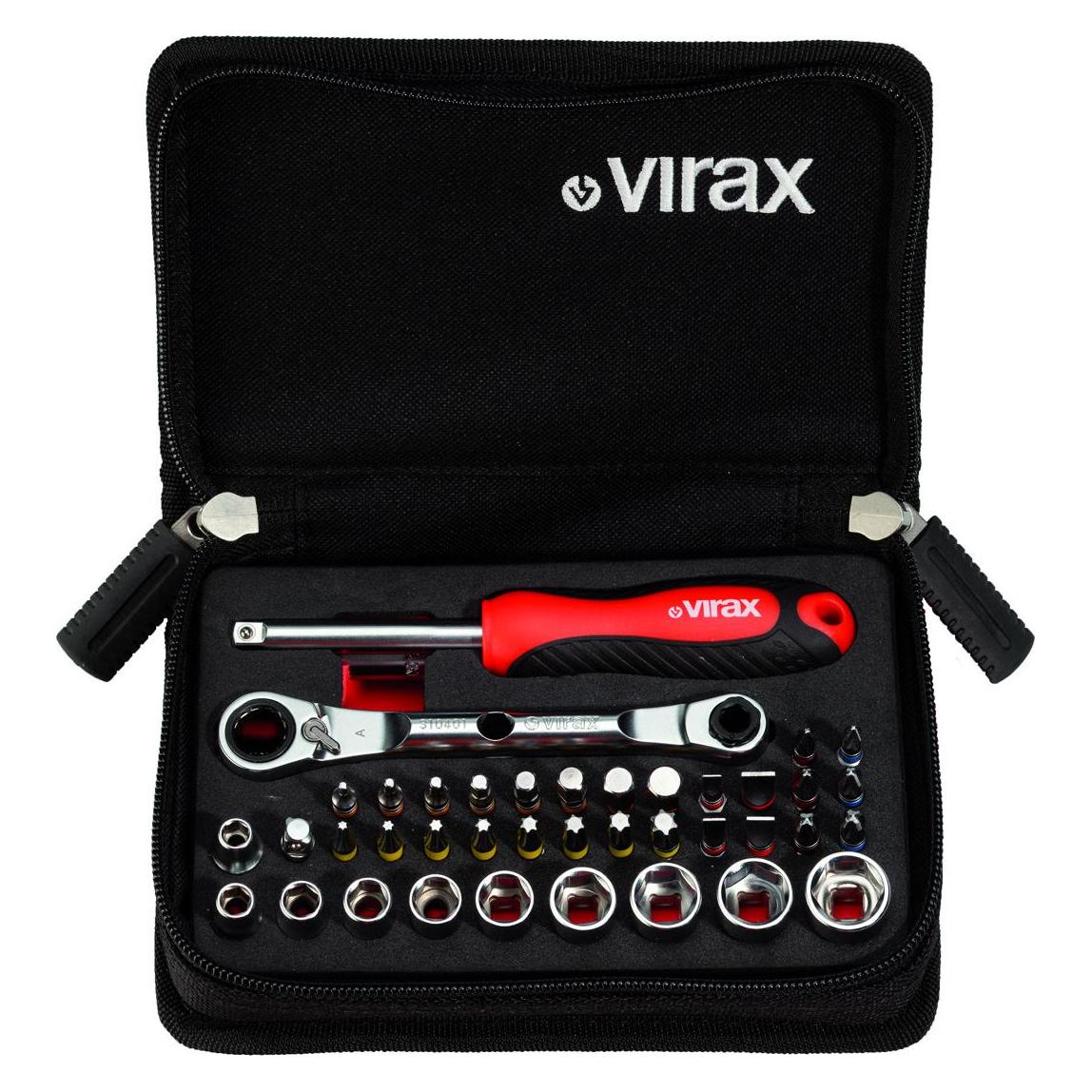 Virax 41-teiliger Steckschlüssel-Satz 1/4" inkl. farbigem Bitsatz (310400)